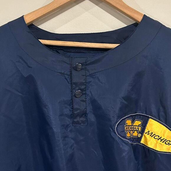 Vintage Michigan Wolverines Short Sleeve Windbreaker Jacket - Picture 3 of 7